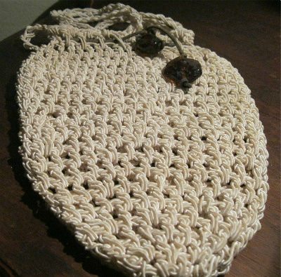 donna karan crochet purse