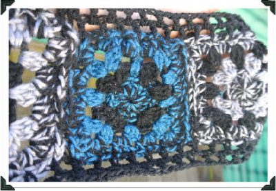 granny square crochet scarf