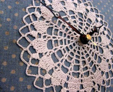 crochet clock art