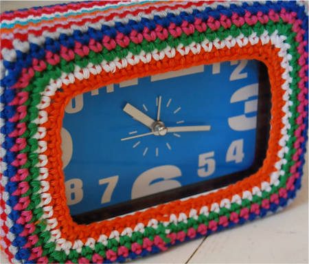 crochet clock cover