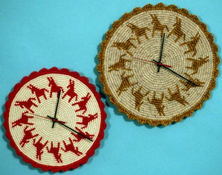 tapestry crochet clocks