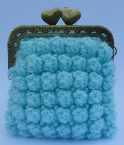 bobble crochet coin purse