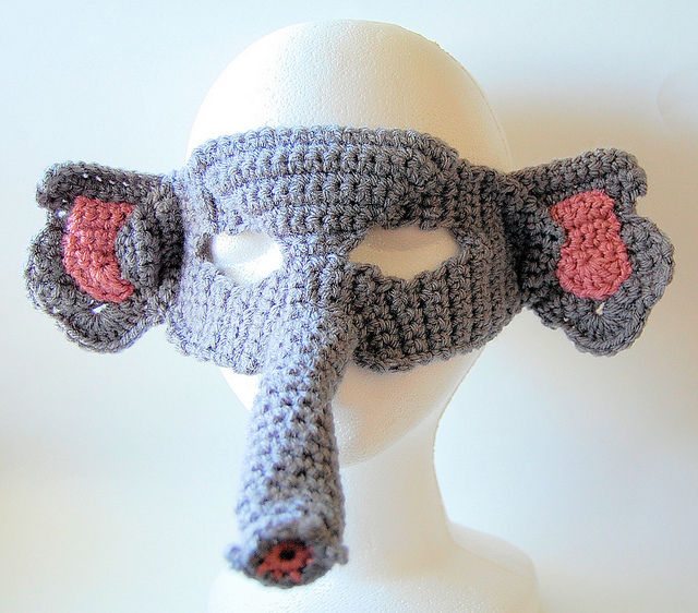 elephant mask crochet