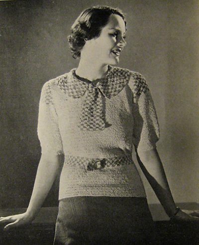 1930s crochet sweater pattern