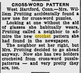 crossword crochet pattern