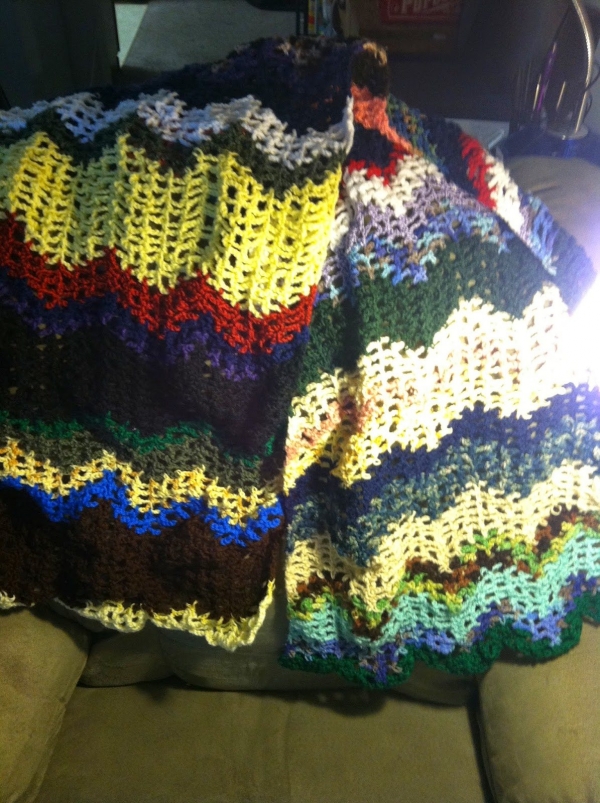 crochet chevron shawl pattern