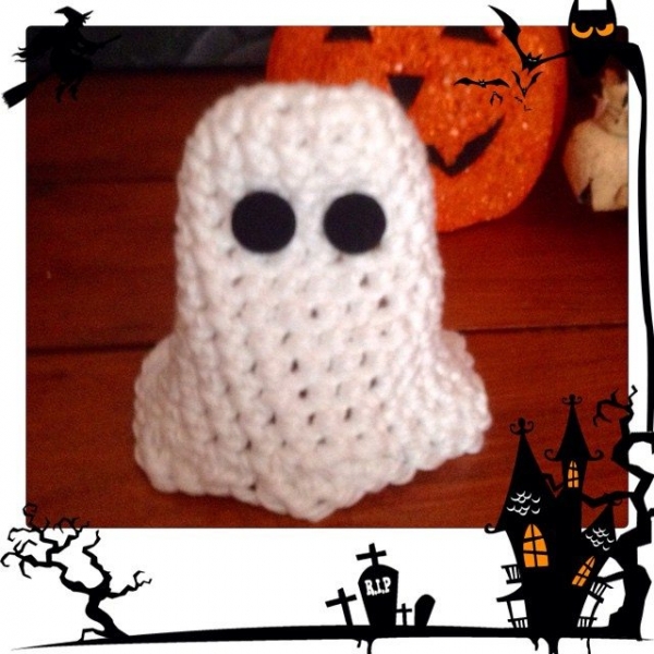franloveswool crochet ghost halloween