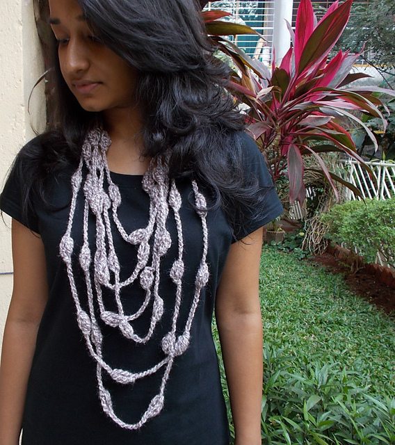 long crochet necklace pattern