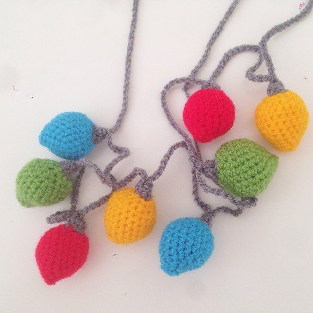 littlefoxcrochet crochet garland lights