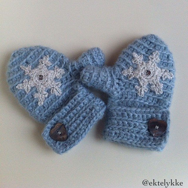 ektelykke crochet winter gloves