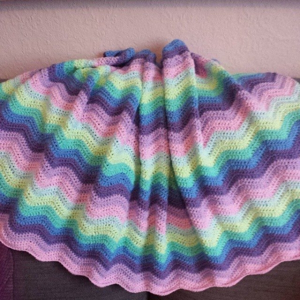 crochetsnuggles crochet ripple blanket
