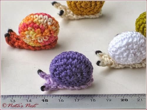 tiny snails crochet pattern