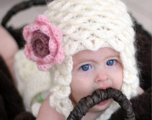 crocodile stitch crochet baby hat