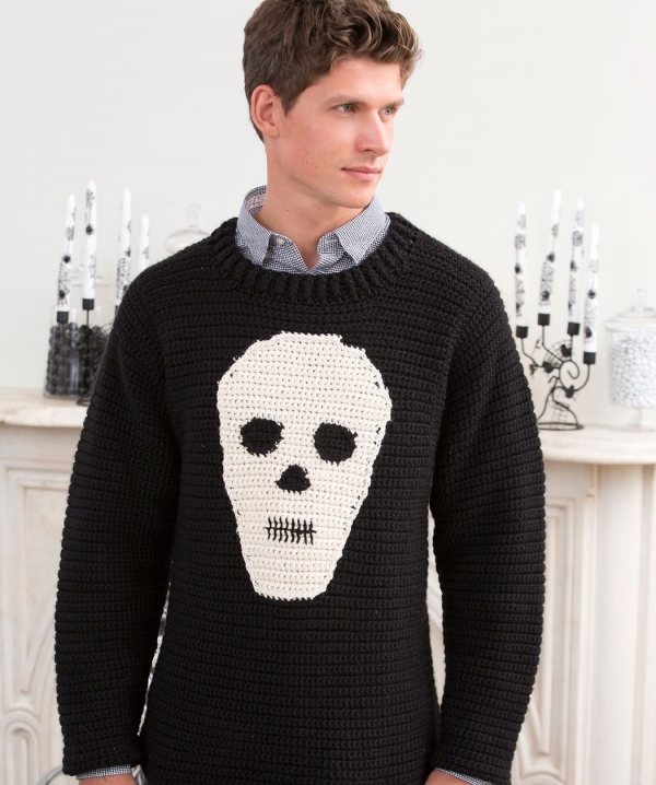 skull sweater crochet pattern