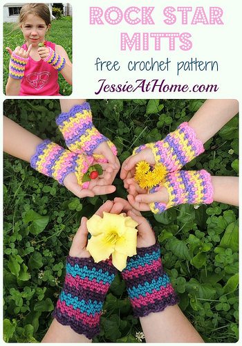 crochet mitts free pattern