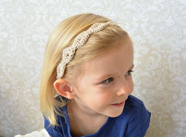 gold crochet headband free pattern