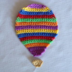 striped hot air balloon free crochet pattern