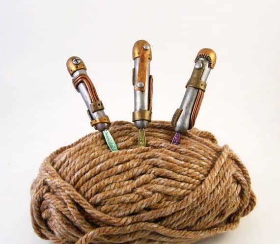 steampunk crochet hook handles