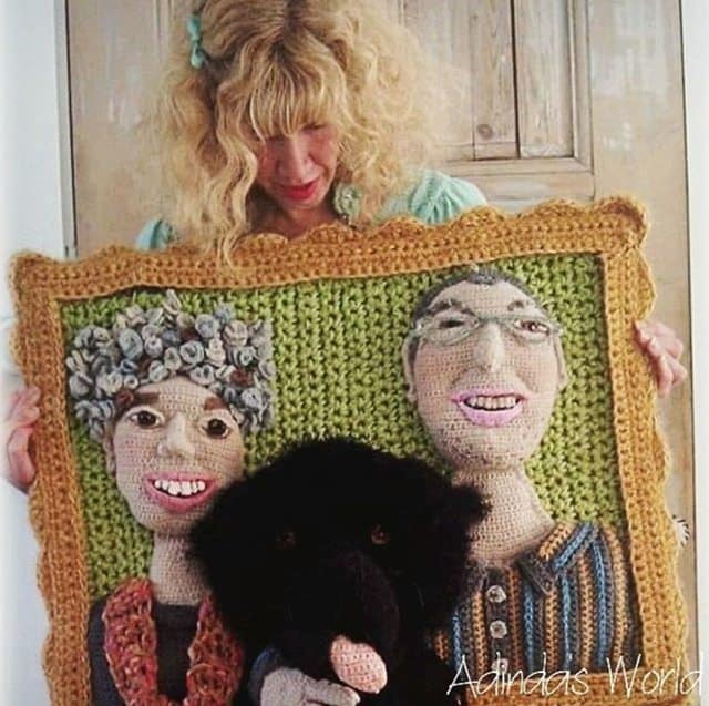 crochet portrait art by adinda
