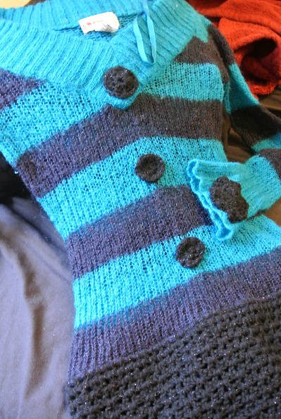 crochet knit sweater