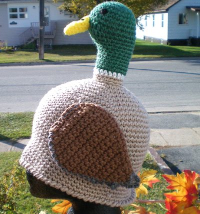 crochet duck hat