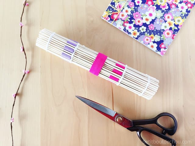 Crochet Hook Holder with Bamboo Sushi Rolling Mat