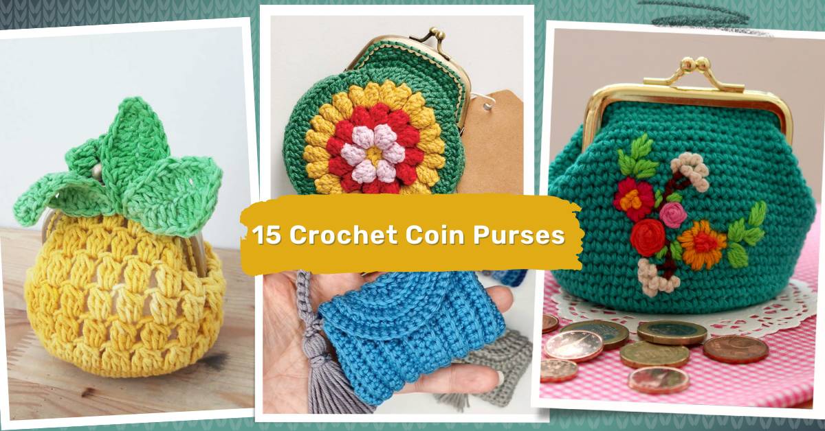 Crocheted Cute Little Purse for Small Items Easy crochet pat - Inspire  Uplift