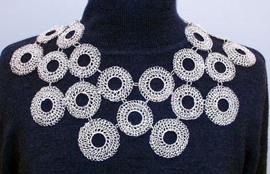 crochet metal jewelry