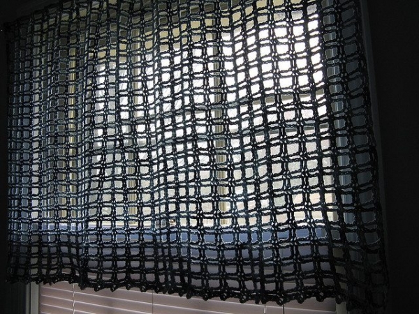 crochet cotton curtains