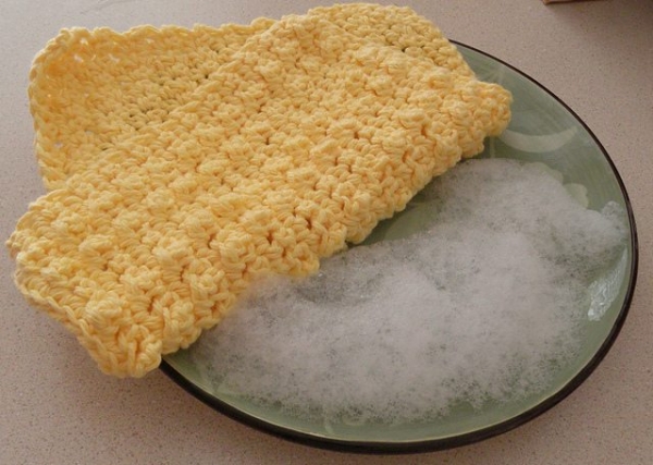 treble crochet dishcloth
