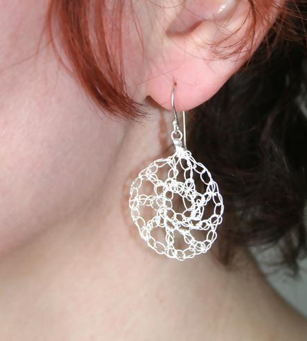 crochet wire earrings