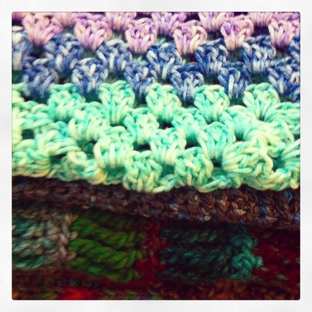 stack of crochet