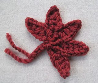 crochet leaf maple pattern