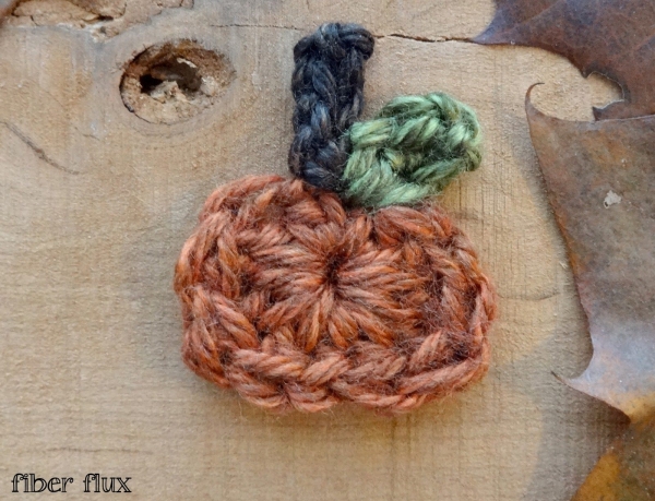 crochet pumpkin applique pattern