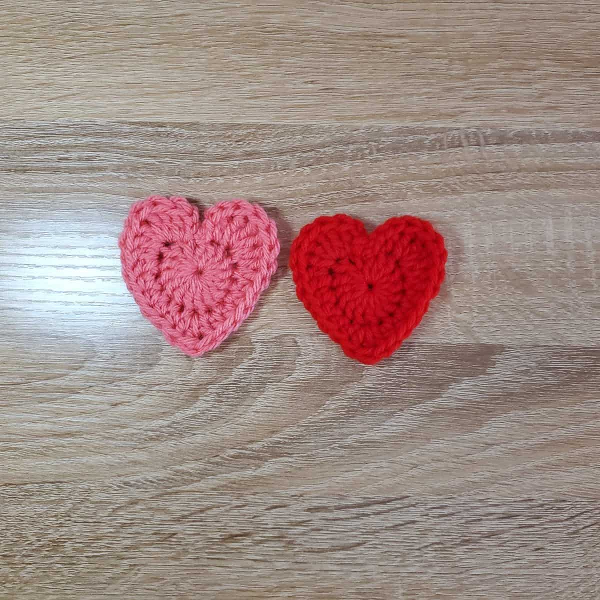 pink and red heart crochet pattern