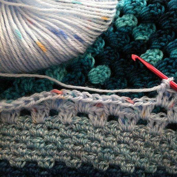 instagram crochet blanket blue