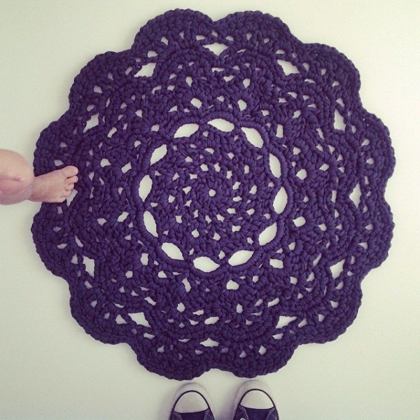 crochetinpaternoster crochet doily rug