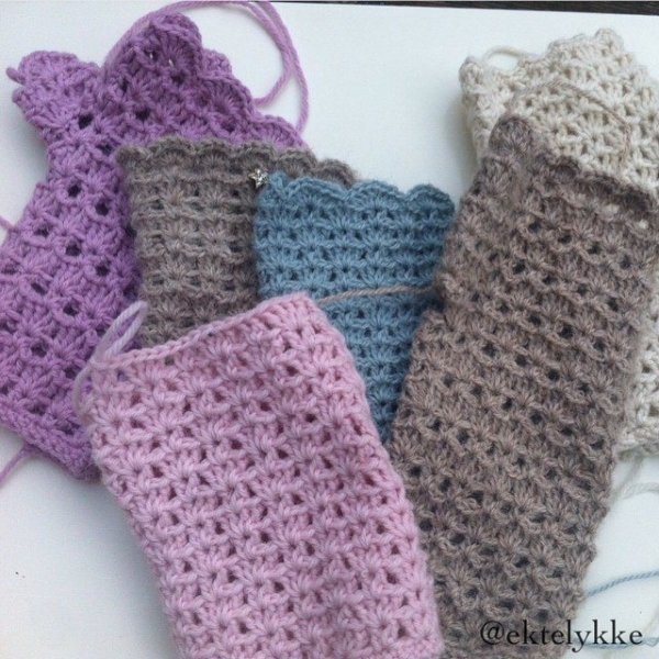ektelykke crochet fingerless gloves