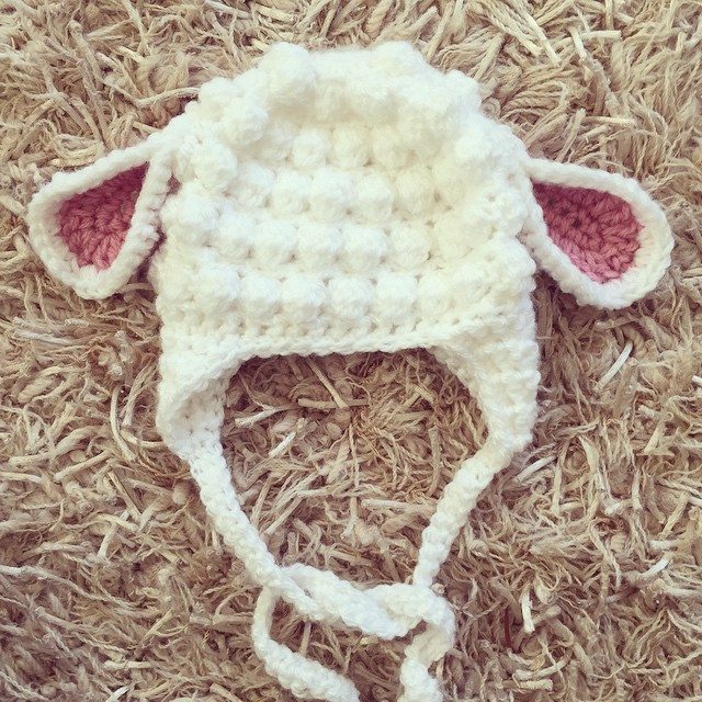 mamma_made_that crochet lamb hat
