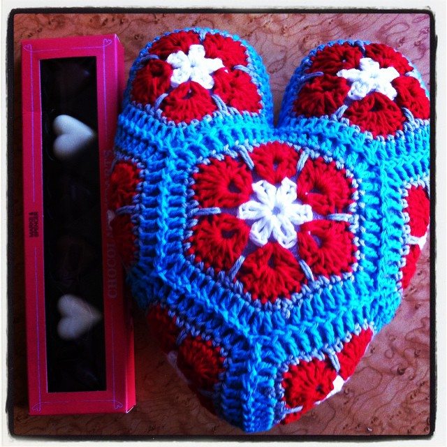 crochet heart gift