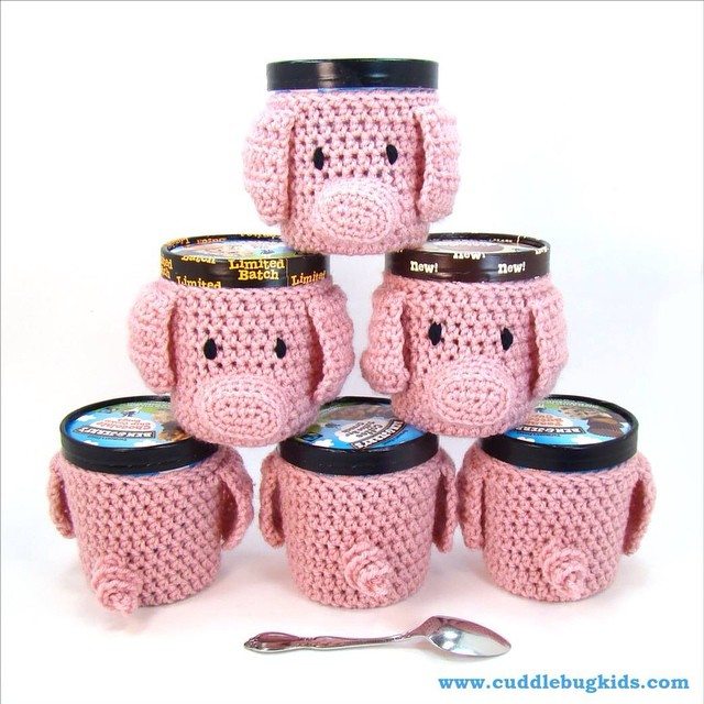cuddlebugkids crochet pig cozies