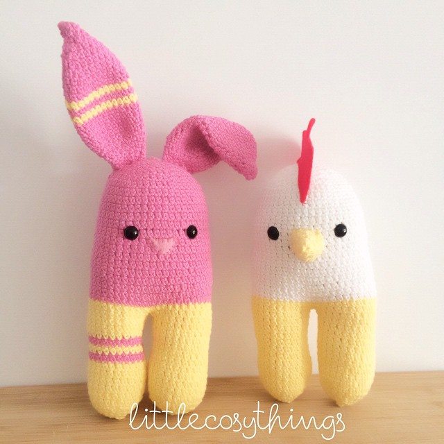 littlecosythings crochet bunny chick