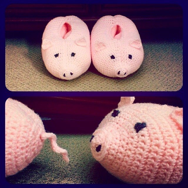 mariskaaceci crochet pig slippers