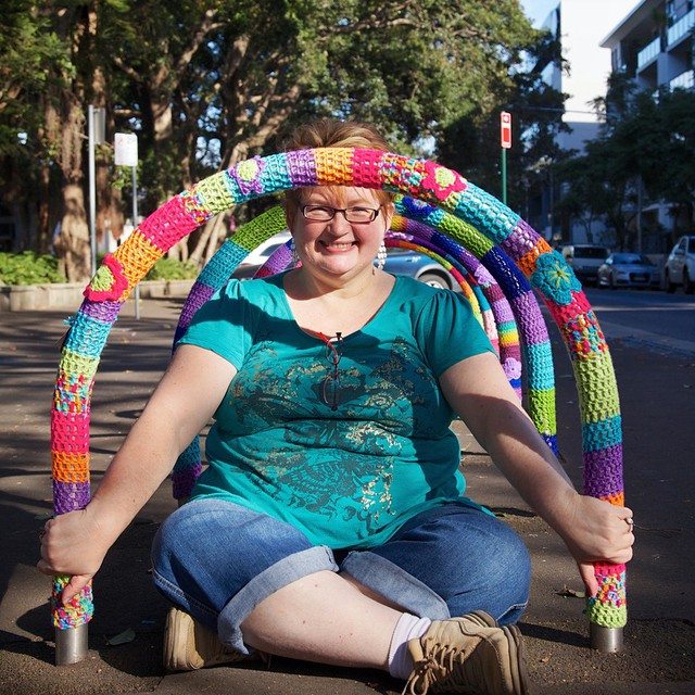 queen_babs crochet yarnbomb