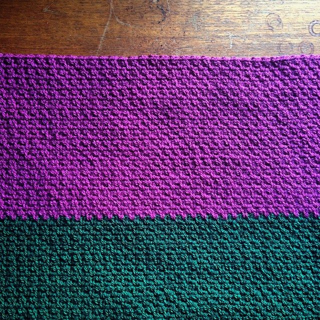 cozamundo crochet moss stitch blanket