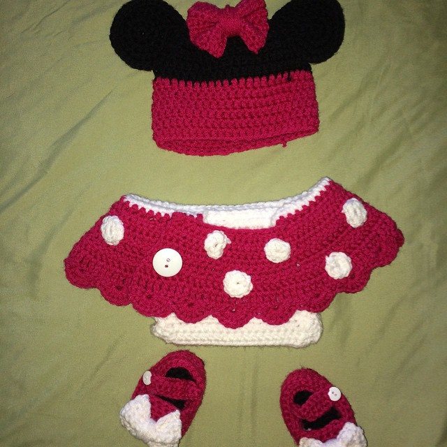 onaturbokick88 crochet minnie mouse set