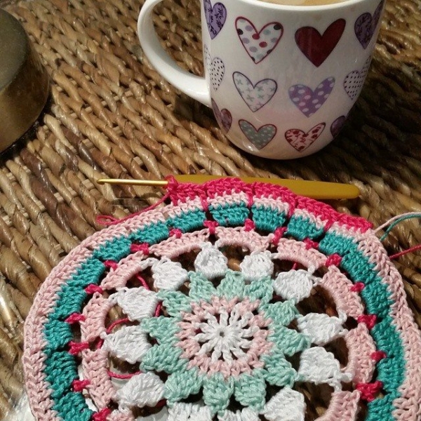 scentualsecrets colorful crochet mandala