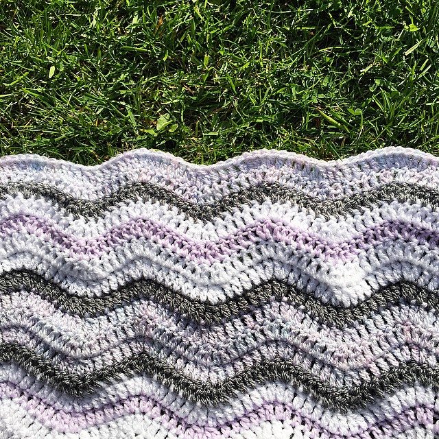 cozamundo crochet ripple blanket