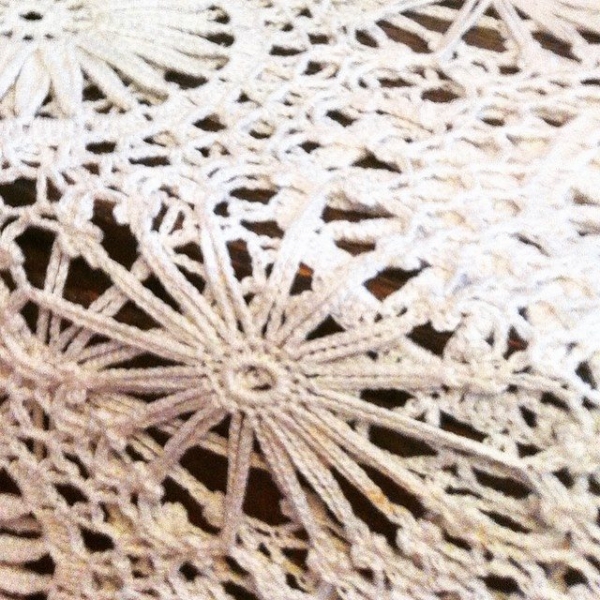 vintage crochet tablecloth