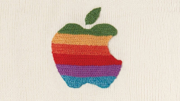 crochet apple logo